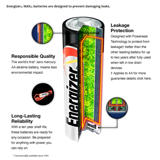 Energizer MAX Alkaline Batteries AA AAA Battery Long Lasting