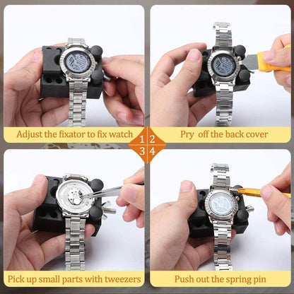 Watch Repair Kit | Watch Case Opener Spring Bar Tools | Watch Battery Replacement Tool Kit Watch Band Link Pin Tool Jam