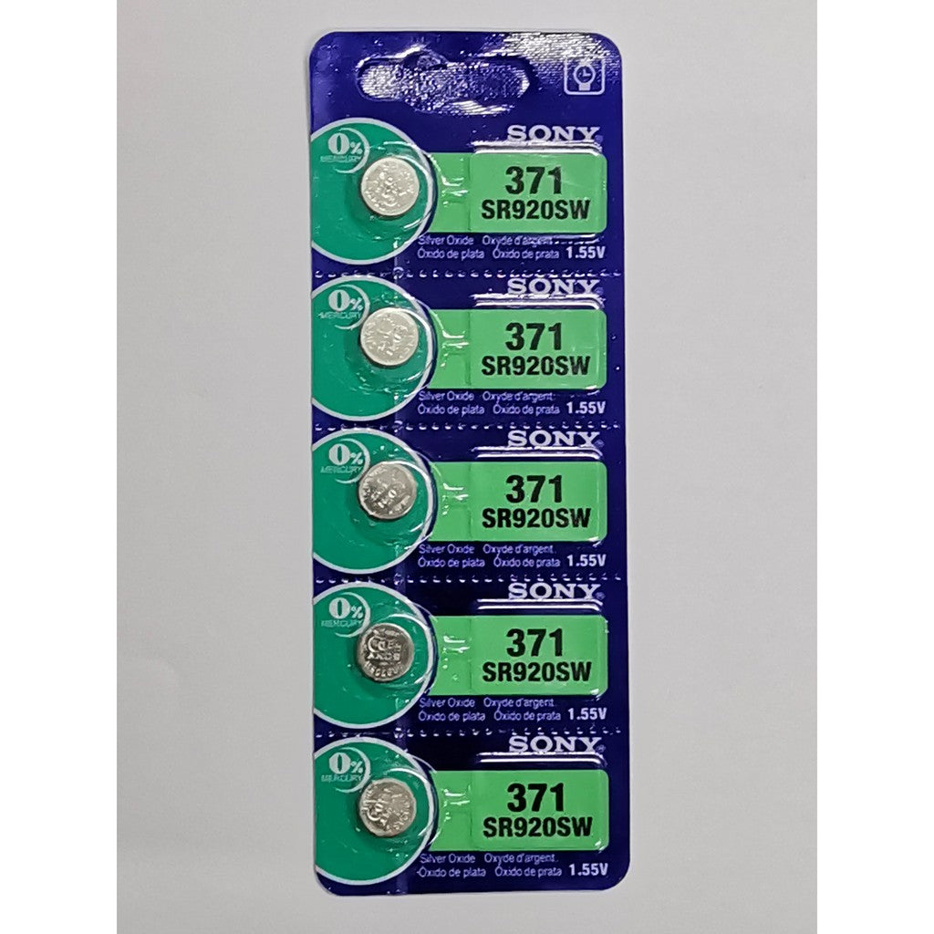 Japan SONY ori • 337 SR416SW • 364 SR621SW • 371 SR920SW • 377 SR626SW • 379 SR521SW • 399/395 SR927S/SW Watch Battery