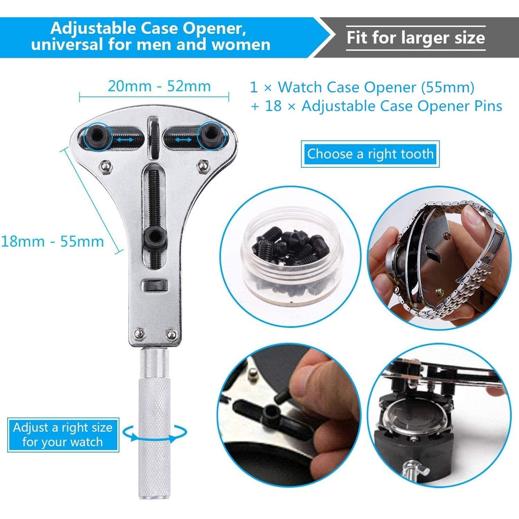 Watch Repair Kit | Watch Case Opener Spring Bar Tools | Watch Battery Replacement Tool Kit Watch Band Link Pin Tool Jam