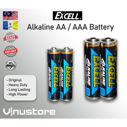 Ori • Excell AA / AAA Alkaline Batteries 15A LR06 / 24A LR03 Expire Year 2027 • Latest Bulk Stock • 1.5V Battery Bateri