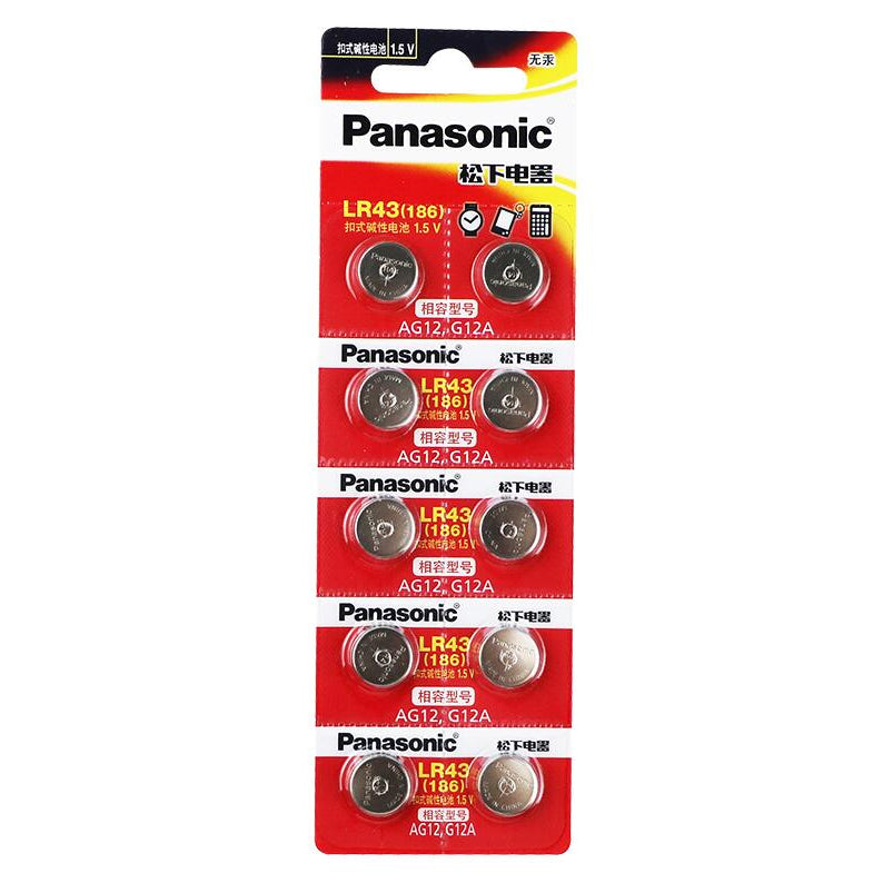 PANASONIC LR41 LR43 LR44 Lithium Coin 1.5V Button Battery Watch Calculator Led Torch Light