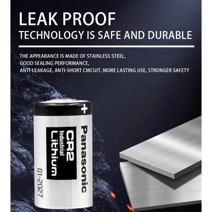 PANASONIC CR2 / CR123A Industrial Lithium Battery 3V Voltage 850mAh / 1550mAh for Camera, Flashlight & Smoke Detector
