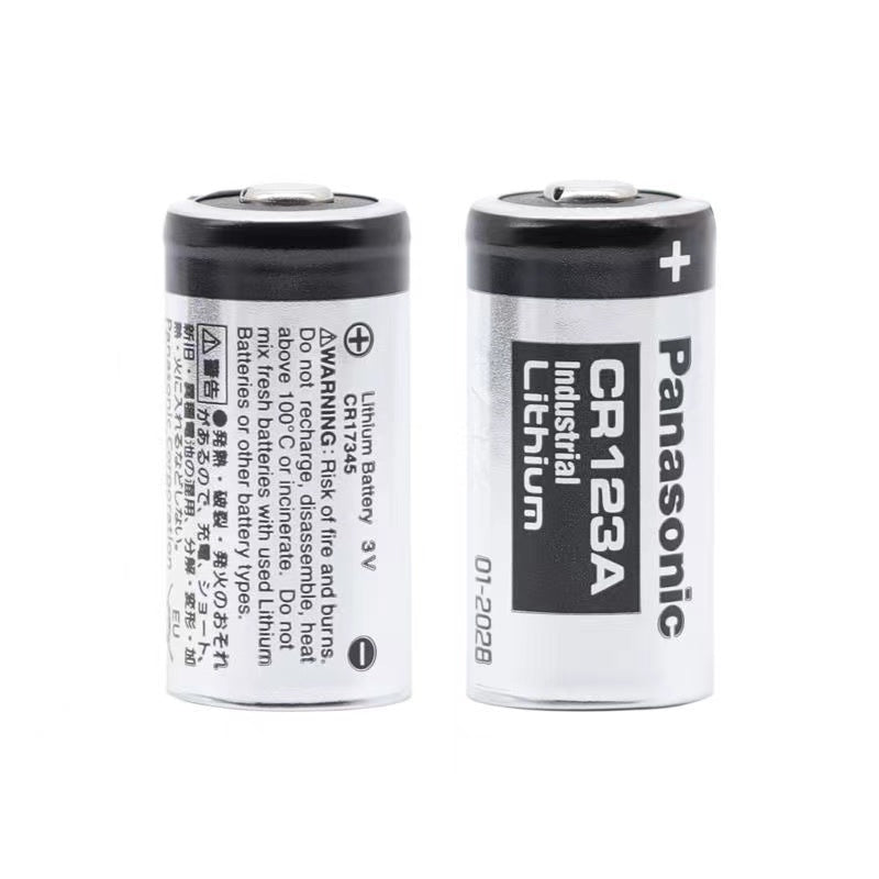 PANASONIC CR2 / CR123A Industrial Lithium Battery 3V Voltage 850mAh / 1550mAh for Camera, Flashlight & Smoke Detector