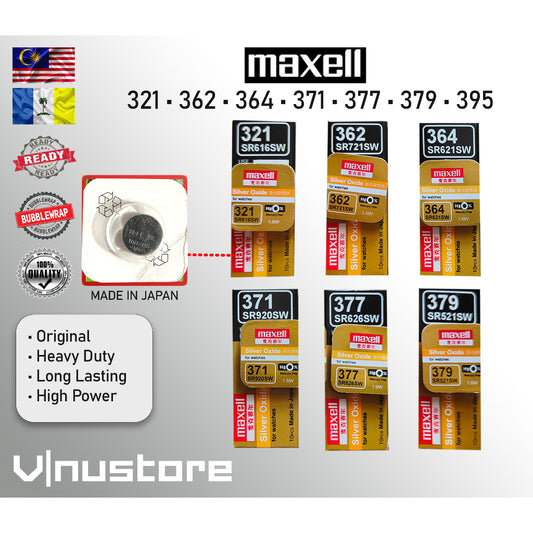 Ori • JAPAN • MAXELL Watch Battery Batteries Silver Oxide 1.55V SR44SW SR41SW SR416SW SR512SW 377 364 315 321 371 395 37
