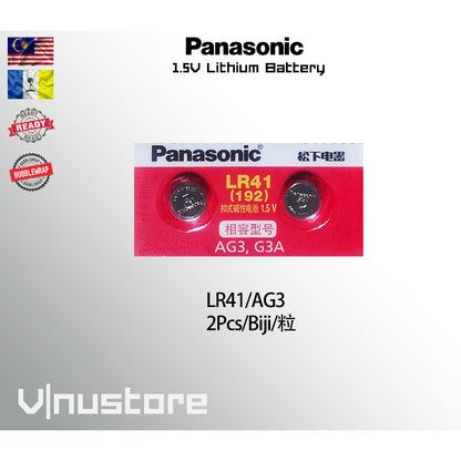 PANASONIC LR41 LR43 LR44 Lithium Coin 1.5V Button Battery Watch Calculator Led Torch Light