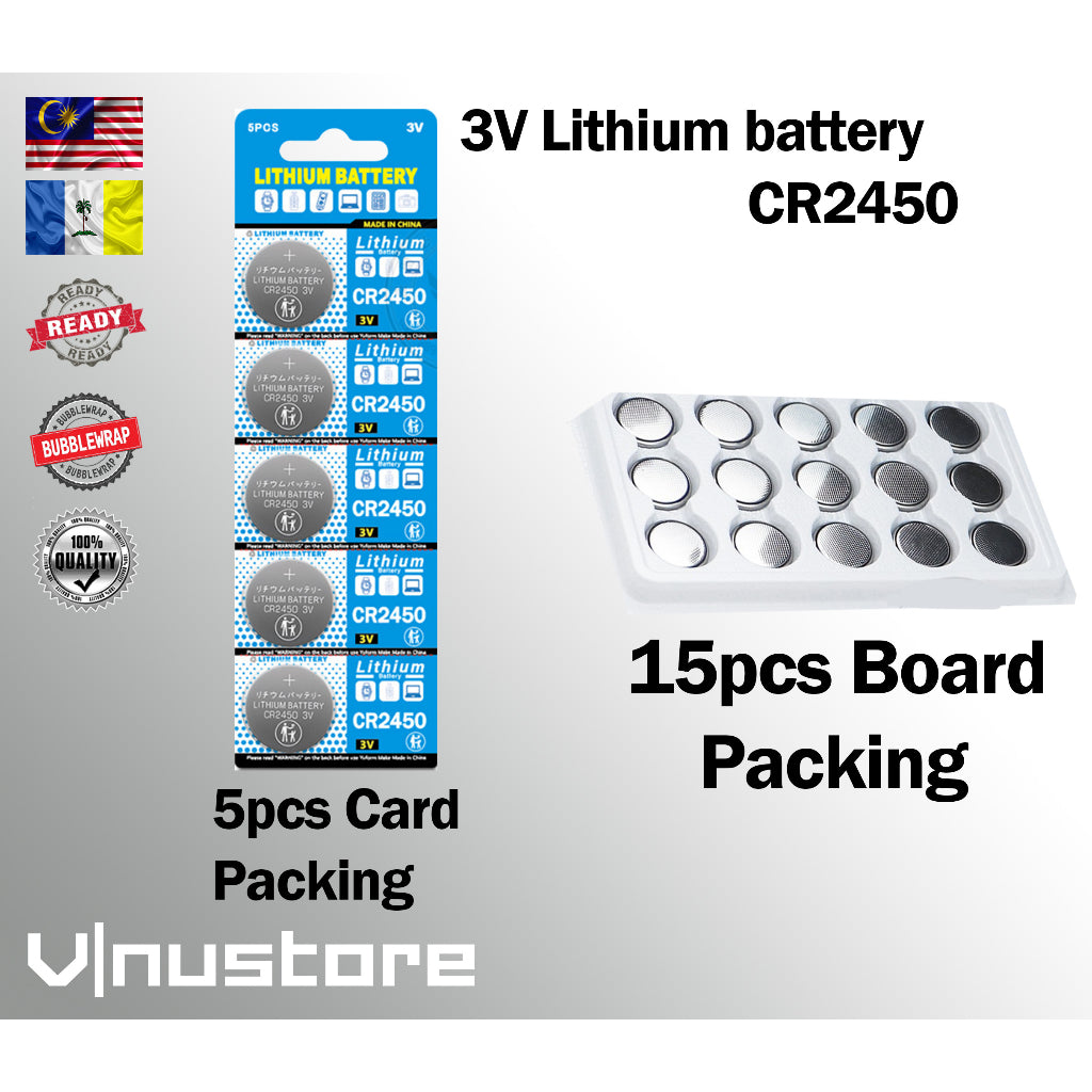 3V Lithium Battery CR2450 CR2430 CR2032 2025 2016 1632 1620 1616 1220 927 Batteries Bateri Coin Watch Remote Calculator