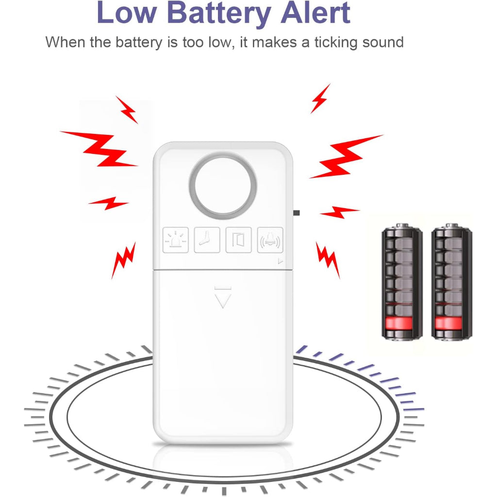 Multi Funciton Wireless Door Sensor Alarm | 4-Mode | 2 Years Battery Life | Window Alarm | Welcome DoorBell | 开门警报器