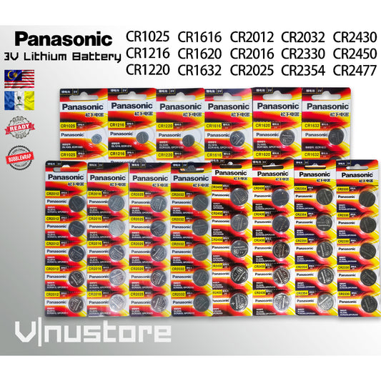 PANASONIC CR1025 CR1216 CR1220 CR1616 CR1620 CR1632 CR2016 CR2025 CR2032 CR2330 CR2430 3V Lithium Coin CMOS BIOS BATTERY