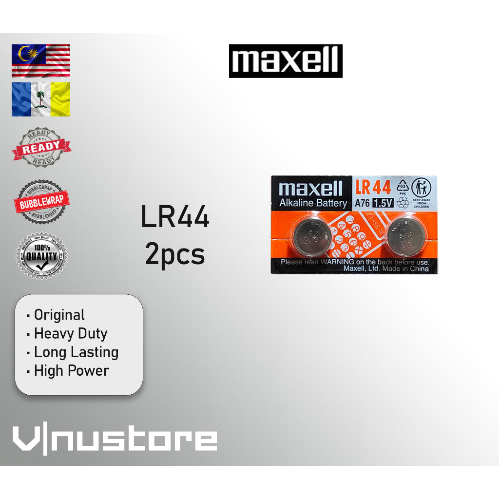 Maxell LR41 LR44 LR1130 | 1.5V Watch Battery | Lithium Battery | 192 A76 189 | Bateri Jam Tangan