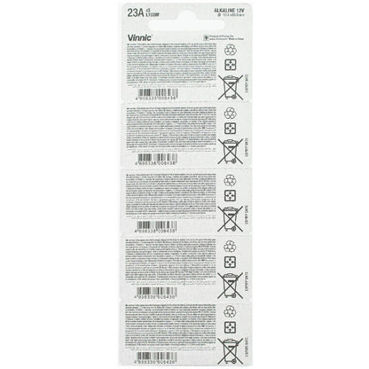 Vinnic Alkaline 12V 23A / 27A Battery For Remote control device door alarm bell wireless switch