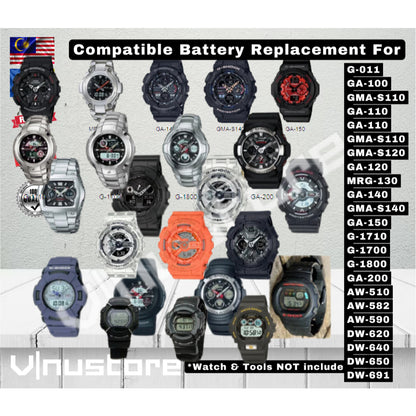 Battery For Casio G-Shock G-011 GA-100 GA-200 GA-150 G-1800 GMA S110 GA-110 GA-110 S120 MRG-130 GA140 AW510 DW691 Bateri