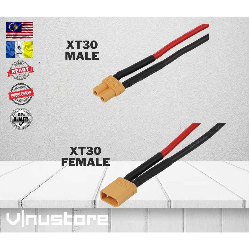 XT30 XT60 XT90 Lipo Battery Plug Male / Female With Cable 10CM For FPV Drone RC Connector Power Charging