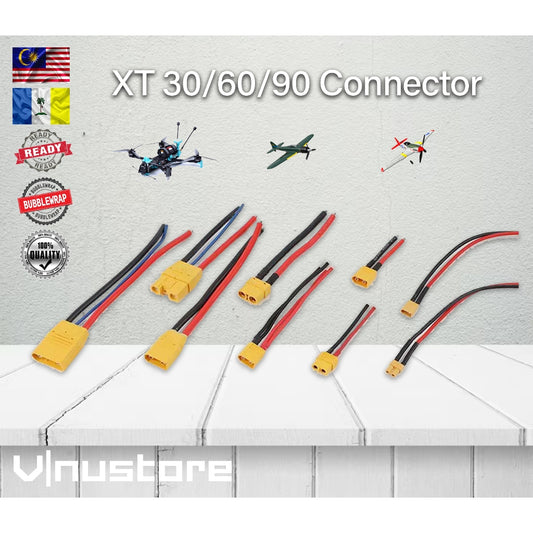 XT30 XT60 XT90 Lipo Battery Plug Male / Female With Cable 10CM For FPV Drone RC Connector Power Charging