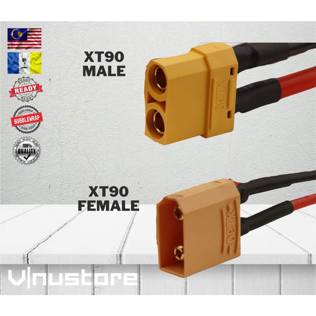 XT30 XT60 XT90 Lipo Battery Plug Male / Female With Cable 10CM For FPV Drone RC Connector Power Charging