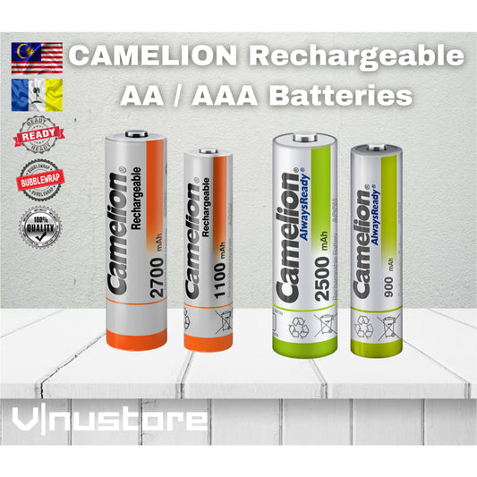 Camelion AA / AAA Battery Ni - MH Rechargeable For Player Camera Toy Remote Control Car RC Bateri Batteries
