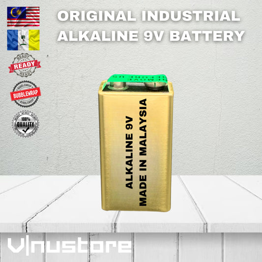Original 9V Battery Alkaline Gold For Industrial Heavy Duty Bulk Made in Malaysia Bateri Batteries Smart Tag Meter Heavy