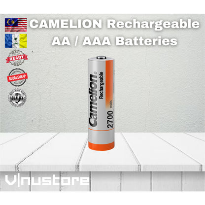 Camelion AA / AAA Battery Ni - MH Rechargeable For Player Camera Toy Remote Control Car RC Bateri Batteries