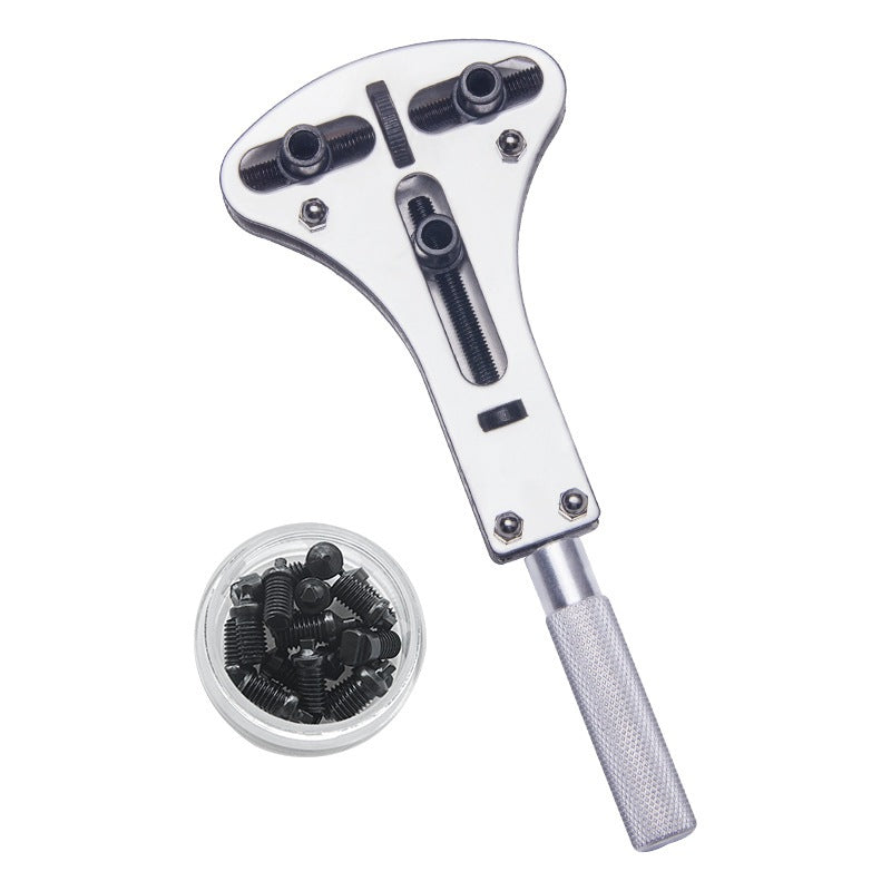 Watch Repair Back Case Opener 55mm / 34mm Adjustable Wrench Screw Cover Remover Tool Kit +18x Screw Battery Replacement
