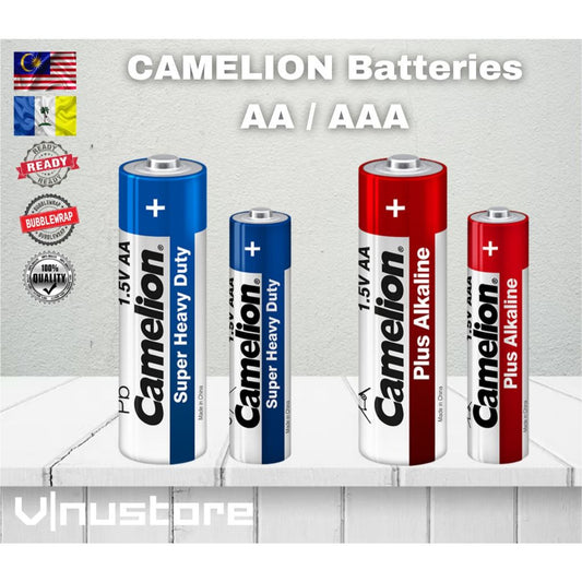 Camelion Batteries AA AAA Battery Super Heavy Duty & Akaline Plus 1.5V Bateri Camel Remote Control Clock