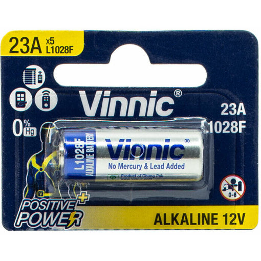 Vinnic Alkaline 12V 23A / 27A Battery For Remote control device door alarm bell wireless switch