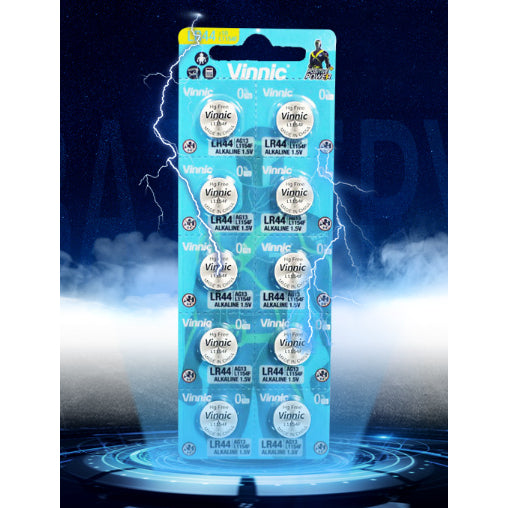 Vinnic Alkaline 1.5V Button Cell Battery 0% HG L626F L721F L736F L936F L1154F L1131F LR41 LR44 LR54 AG3 AG13 AG10 Watch