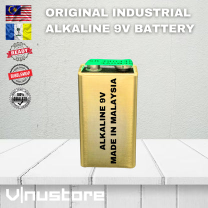 Original 9V Battery Alkaline Gold For Industrial Heavy Duty Bulk Made in Malaysia Bateri Batteries Smart Tag Meter Heavy