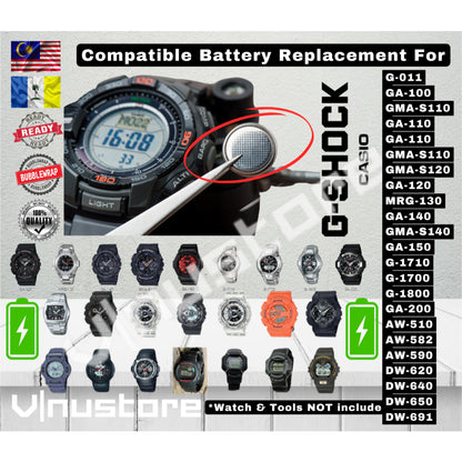 Battery For Casio G-Shock G-011 GA-100 GA-200 GA-150 G-1800 GMA S110 GA-110 GA-110 S120 MRG-130 GA140 AW510 DW691 Bateri