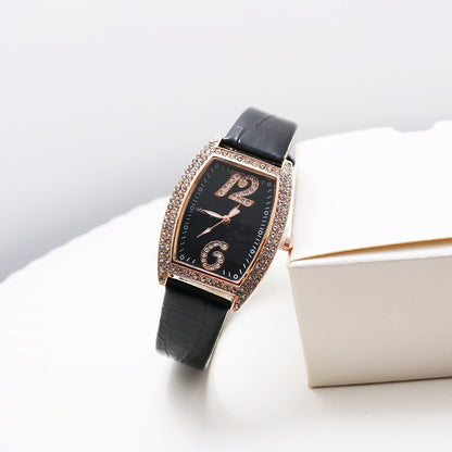 Lady Watch Leather And Battery Powered Stylish Leather Strap Quartz Watch Women Un