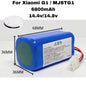 Battery For Xiaomi Mijia 1C / G1 / 1T Vacuum Robot 5200mAh 2600mAh Li-ion Rechargeable G1 Robot Mop MJSTG1 STYTJ01ZHM