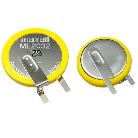Maxell ML2032 with Pin soldering 3V CMOS Rechargable Coin Cell Lithium Motherboard CMOS Battery