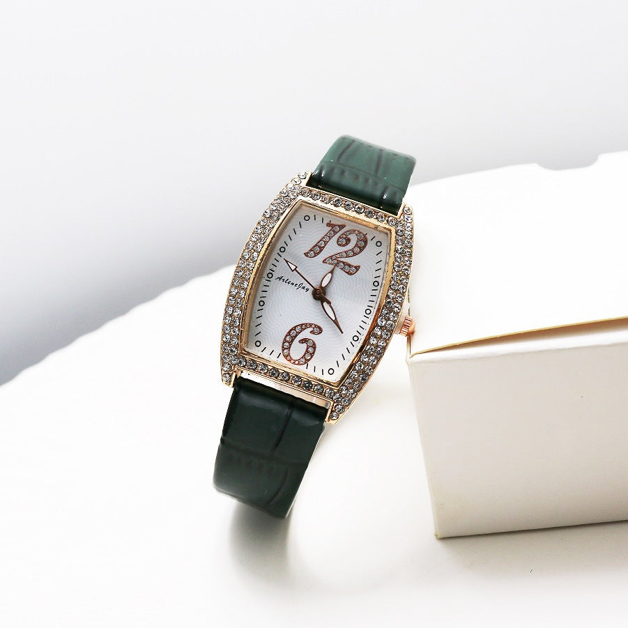 Lady Watch Leather And Battery Powered Stylish Leather Strap Quartz Watch Women Un