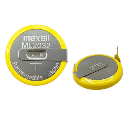 Maxell ML2032 with Pin soldering 3V CMOS Rechargable Coin Cell Lithium Motherboard CMOS Battery