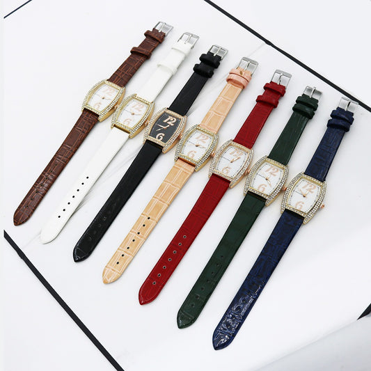 Lady Watch Leather And Battery Powered Stylish Leather Strap Quartz Watch Women Un