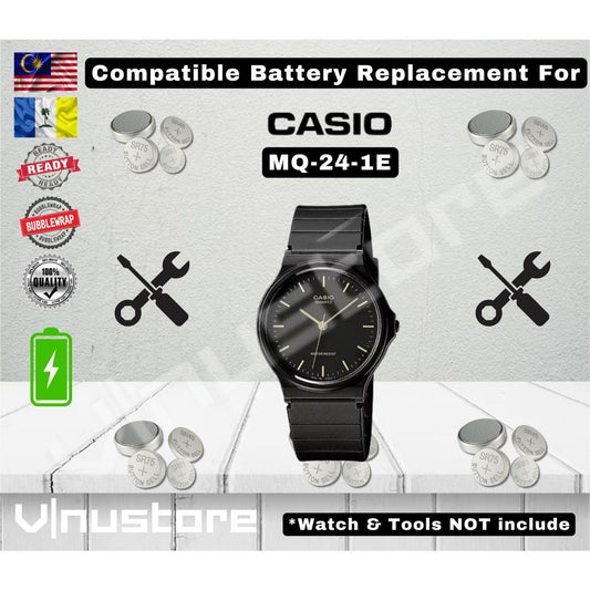 Battery Replacement for Casio General MQ-24-1E , MQ 24
