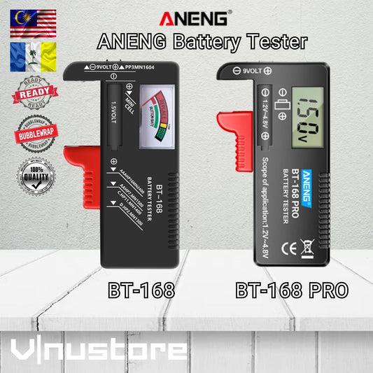 ANENG BT-168 PRO Universal Battery Tester Digital LCD & Analog Checker for AA AAA C D 9V Button Cell 18650