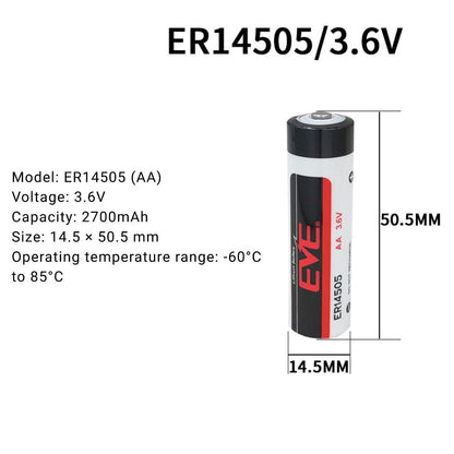 EVE ER14505 3.6V 2700mAh Lithium Battery | AA Size Li-SOCl2 Original Cell