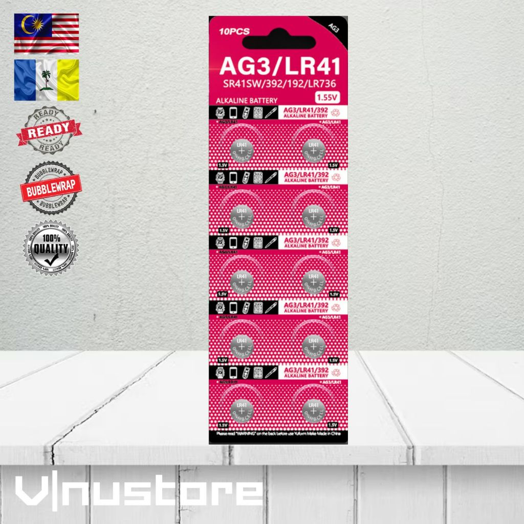 Button Cell Battery 1.5V / 3V Lithium & Alkaline AG3 AG10 AG13 CR2032 CR2025 CR2450 CR1632 LR44 LR41 LR1130