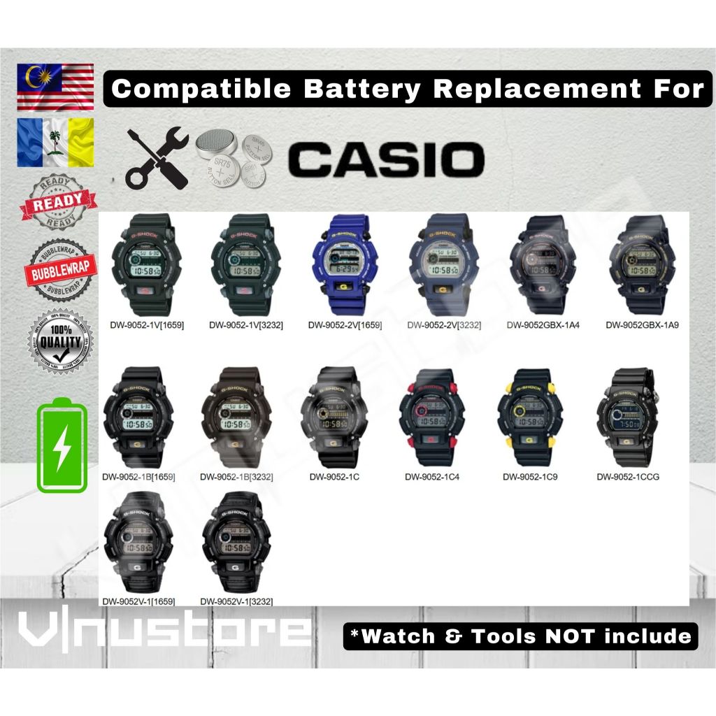 Battery For Casio G-Shock DW-9052 Series (Module 1659 / 3232)