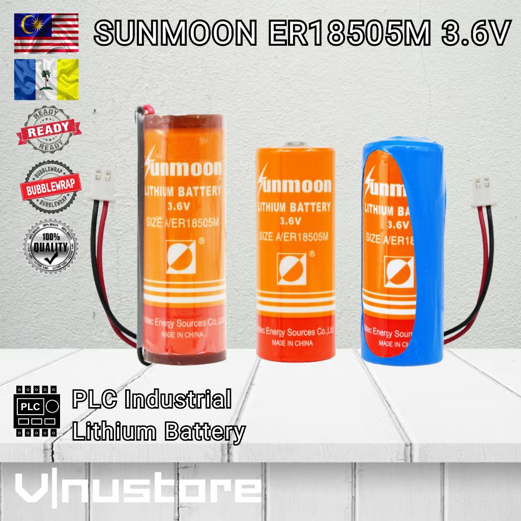 SUNMOON ER18505M 3.6V Battery Medium-Rate Industrial PLC Battery