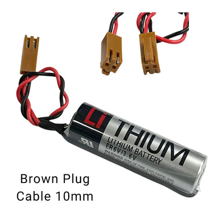 Ori TOSHIBA ER3V ER6V 3.6V 2400mAh PLC Lithium Battery With Plug ER14500 ER6VC119A ER6VC119B M70