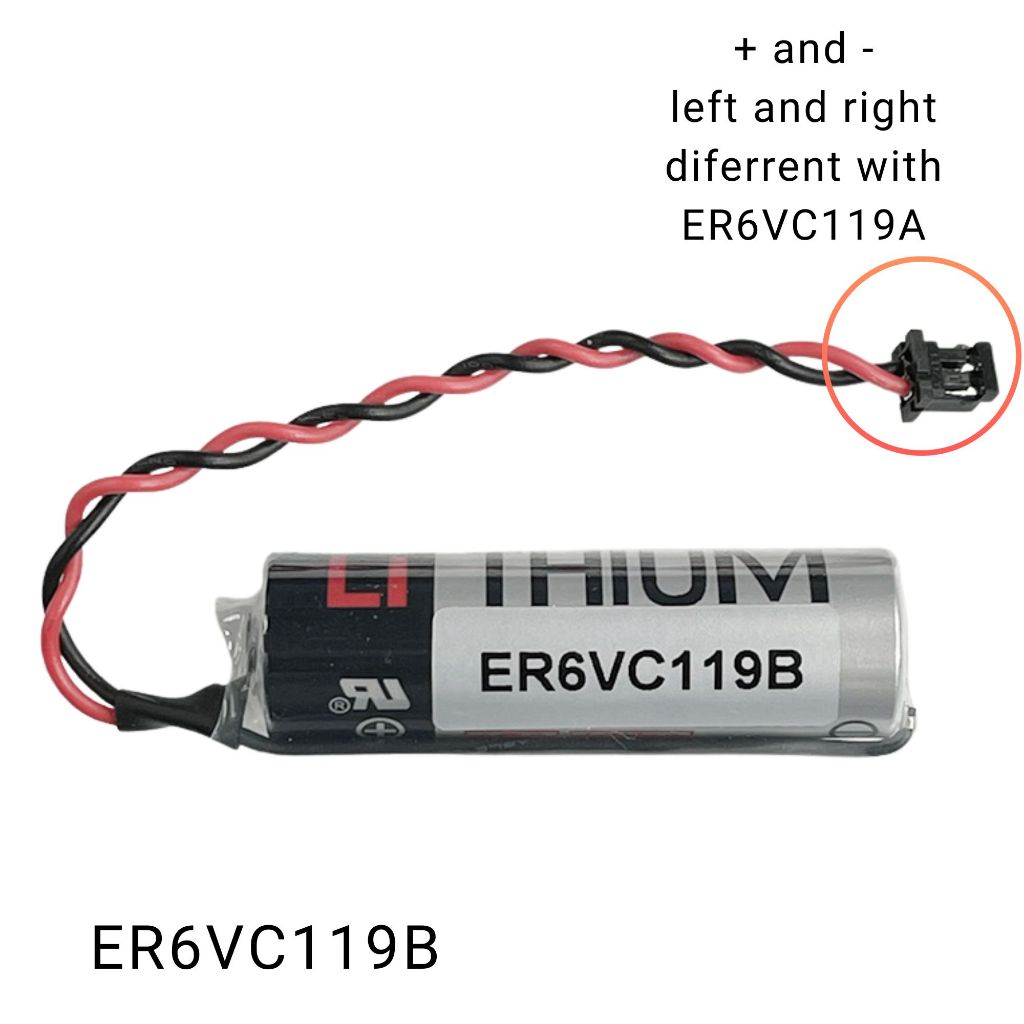 Ori TOSHIBA ER3V ER6V 3.6V 2400mAh PLC Lithium Battery With Plug ER14500 ER6VC119A ER6VC119B M70