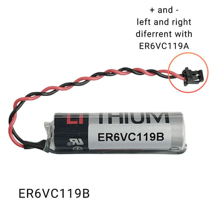 Ori TOSHIBA ER3V ER6V 3.6V 2400mAh PLC Lithium Battery With Plug ER14500 ER6VC119A ER6VC119B M70