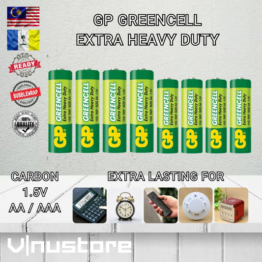 GP Greencell Extra Heavy Duty Battery (AA / AAA) 1.5V Carbon Zinc