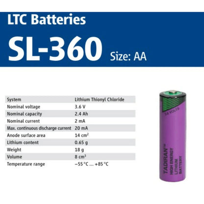 TADIRAN TYPE AA SL360 ER14500 ER 14500 With Leg SL760 3.6V TL-5903 PLC CNC lithium Chloride battery