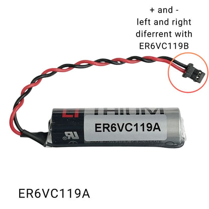 Ori TOSHIBA ER3V ER6V 3.6V 2400mAh PLC Lithium Battery With Plug ER14500 ER6VC119A ER6VC119B M70