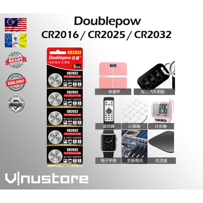 Doublepow CR2032 CR2025 CR2016 Lithium Battery • Jam Tangan • Watch battery