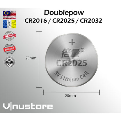 Doublepow CR2032 CR2025 CR2016 Lithium Battery • Jam Tangan • Watch battery