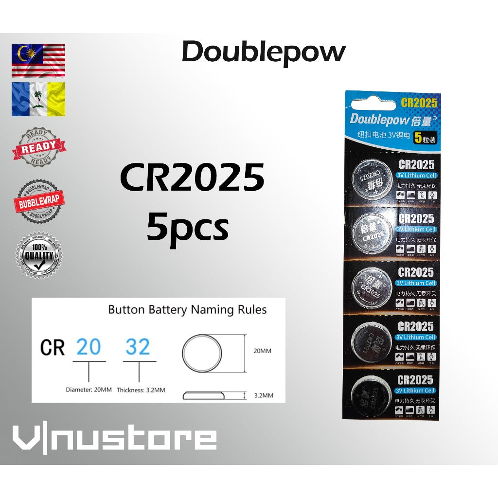 Doublepow CR2032 CR2025 CR2016 Lithium Battery • Jam Tangan • Watch battery
