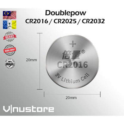 Doublepow CR2032 CR2025 CR2016 Lithium Battery • Jam Tangan • Watch battery